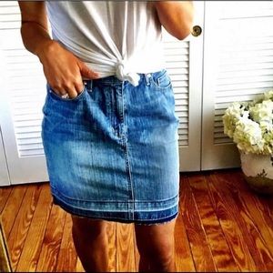 LOFT denim pencil skirt